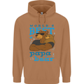 Worlds Best Papa Bear Fathers Day Mens 80% Cotton Hoodie Caramel Latte