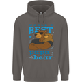 Worlds Best Papa Bear Fathers Day Mens 80% Cotton Hoodie Charcoal