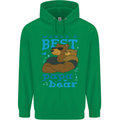 Worlds Best Papa Bear Fathers Day Mens 80% Cotton Hoodie Irish Green
