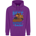 Worlds Best Papa Bear Fathers Day Mens 80% Cotton Hoodie Purple