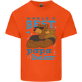 Worlds Best Papa Bear Fathers Day Mens Cotton T-Shirt Tee Top Orange