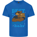 Worlds Best Papa Bear Fathers Day Mens Cotton T-Shirt Tee Top Royal Blue