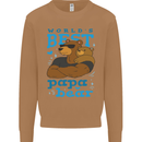 Worlds Best Papa Bear Fathers Day Mens Sweatshirt Jumper Caramel Latte