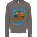 Worlds Best Papa Bear Fathers Day Mens Sweatshirt Jumper Charcoal