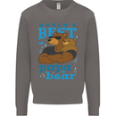 Worlds Best Papa Bear Fathers Day Mens Sweatshirt Jumper Charcoal