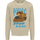 Worlds Best Papa Bear Fathers Day Mens Sweatshirt Jumper Sand