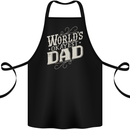 Worlds Okayest Dad Funny Fathers Day Cotton Apron 100% Organic Black