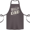 Worlds Okayest Dad Funny Fathers Day Cotton Apron 100% Organic Dark Grey