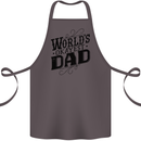 Worlds Okayest Dad Funny Fathers Day Cotton Apron 100% Organic Dark Grey