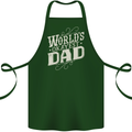 Worlds Okayest Dad Funny Fathers Day Cotton Apron 100% Organic Forest Green