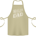 Worlds Okayest Dad Funny Fathers Day Cotton Apron 100% Organic Khaki