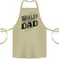 Worlds Okayest Dad Funny Fathers Day Cotton Apron 100% Organic Khaki