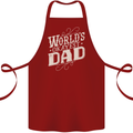 Worlds Okayest Dad Funny Fathers Day Cotton Apron 100% Organic Maroon