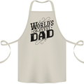 Worlds Okayest Dad Funny Fathers Day Cotton Apron 100% Organic Natural