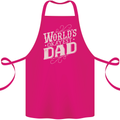 Worlds Okayest Dad Funny Fathers Day Cotton Apron 100% Organic Pink