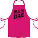 Worlds Okayest Dad Funny Fathers Day Cotton Apron 100% Organic Pink