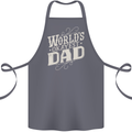 Worlds Okayest Dad Funny Fathers Day Cotton Apron 100% Organic Steel