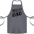 Worlds Okayest Dad Funny Fathers Day Cotton Apron 100% Organic Steel