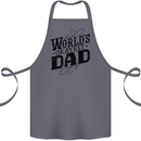 Worlds Okayest Dad Funny Fathers Day Cotton Apron 100% Organic Steel
