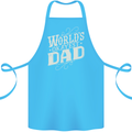 Worlds Okayest Dad Funny Fathers Day Cotton Apron 100% Organic Turquoise