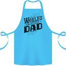 Worlds Okayest Dad Funny Fathers Day Cotton Apron 100% Organic Turquoise