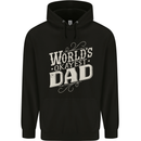 Worlds Okayest Dad Funny Fathers Day Mens 80% Cotton Hoodie Black