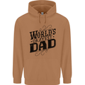 Worlds Okayest Dad Funny Fathers Day Mens 80% Cotton Hoodie Caramel Latte