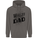 Worlds Okayest Dad Funny Fathers Day Mens 80% Cotton Hoodie Charcoal