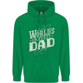 Worlds Okayest Dad Funny Fathers Day Mens 80% Cotton Hoodie Irish Green