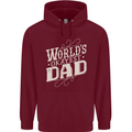 Worlds Okayest Dad Funny Fathers Day Mens 80% Cotton Hoodie Maroon