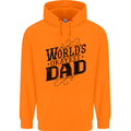 Worlds Okayest Dad Funny Fathers Day Mens 80% Cotton Hoodie Orange