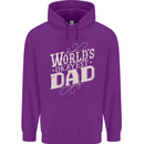 Worlds Okayest Dad Funny Fathers Day Mens 80% Cotton Hoodie Purple