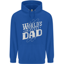 Worlds Okayest Dad Funny Fathers Day Mens 80% Cotton Hoodie Royal Blue