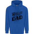 Worlds Okayest Dad Funny Fathers Day Mens 80% Cotton Hoodie Royal Blue