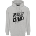 Worlds Okayest Dad Funny Fathers Day Mens 80% Cotton Hoodie Sports Grey