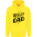 Worlds Okayest Dad Funny Fathers Day Mens 80% Cotton Hoodie Yellow