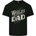 Worlds Okayest Dad Funny Fathers Day Mens Cotton T-Shirt Tee Top Black