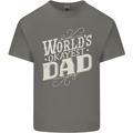 Worlds Okayest Dad Funny Fathers Day Mens Cotton T-Shirt Tee Top Charcoal