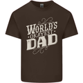 Worlds Okayest Dad Funny Fathers Day Mens Cotton T-Shirt Tee Top Dark Chocolate