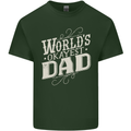 Worlds Okayest Dad Funny Fathers Day Mens Cotton T-Shirt Tee Top Forest Green