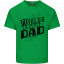 Worlds Okayest Dad Funny Fathers Day Mens Cotton T-Shirt Tee Top Irish Green