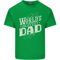 Worlds Okayest Dad Funny Fathers Day Mens Cotton T-Shirt Tee Top Irish Green
