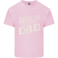 Worlds Okayest Dad Funny Fathers Day Mens Cotton T-Shirt Tee Top Light Pink