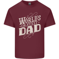 Worlds Okayest Dad Funny Fathers Day Mens Cotton T-Shirt Tee Top Maroon