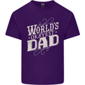 Worlds Okayest Dad Funny Fathers Day Mens Cotton T-Shirt Tee Top Purple