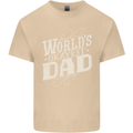 Worlds Okayest Dad Funny Fathers Day Mens Cotton T-Shirt Tee Top Sand