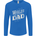 Worlds Okayest Dad Funny Fathers Day Mens Long Sleeve T-Shirt Royal Blue