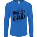 Worlds Okayest Dad Funny Fathers Day Mens Long Sleeve T-Shirt Royal Blue