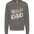 Worlds Okayest Dad Funny Fathers Day Mens Sweatshirt Jumper Charcoal