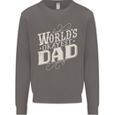 Worlds Okayest Dad Funny Fathers Day Mens Sweatshirt Jumper Charcoal